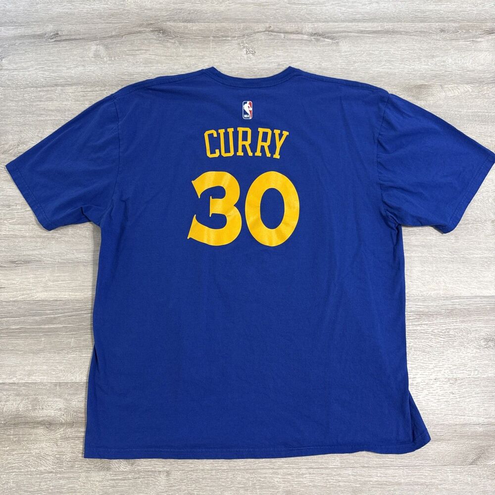 Stephen Curry Shirt Golden State Warriors Adidas NBA Men’s 2XL Blue Basketball